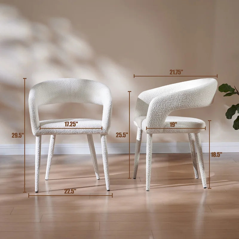 Chaise de salle à manger rembourrée moderne (lot de 6)
