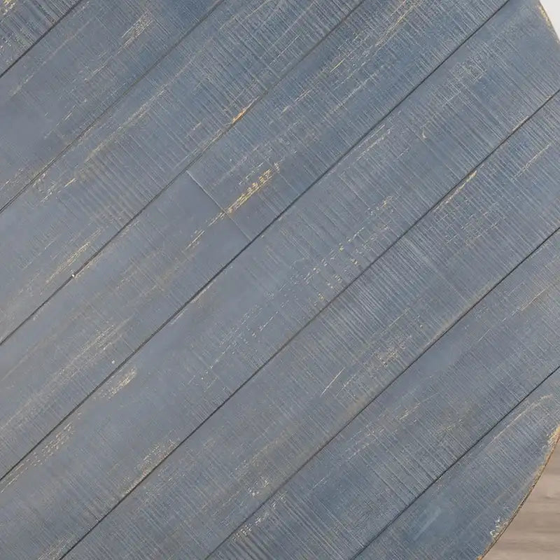 Table de salle à manger, bois d'acajou bleu océan à planches rondes de 54 pouces