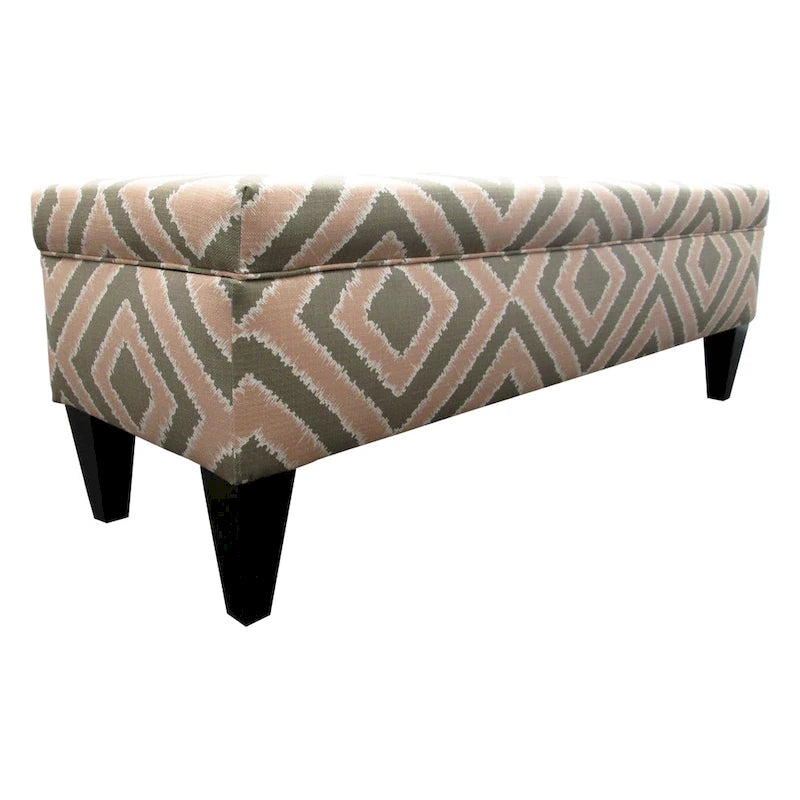 Banc de rangement capitonné à 10 boutons, style design