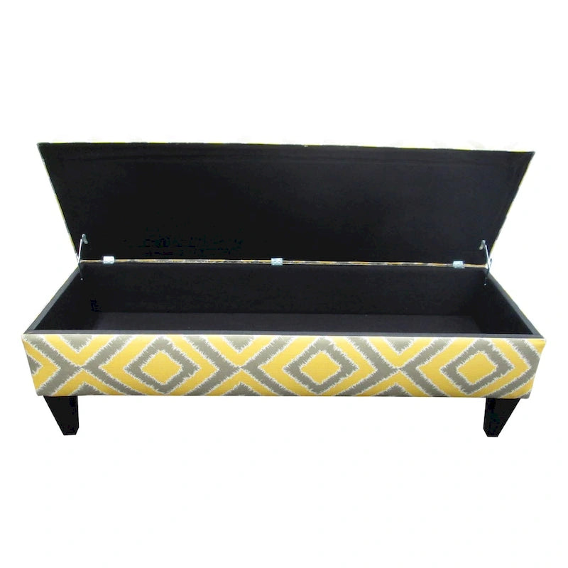 Banc de rangement capitonné à 10 boutons, style design