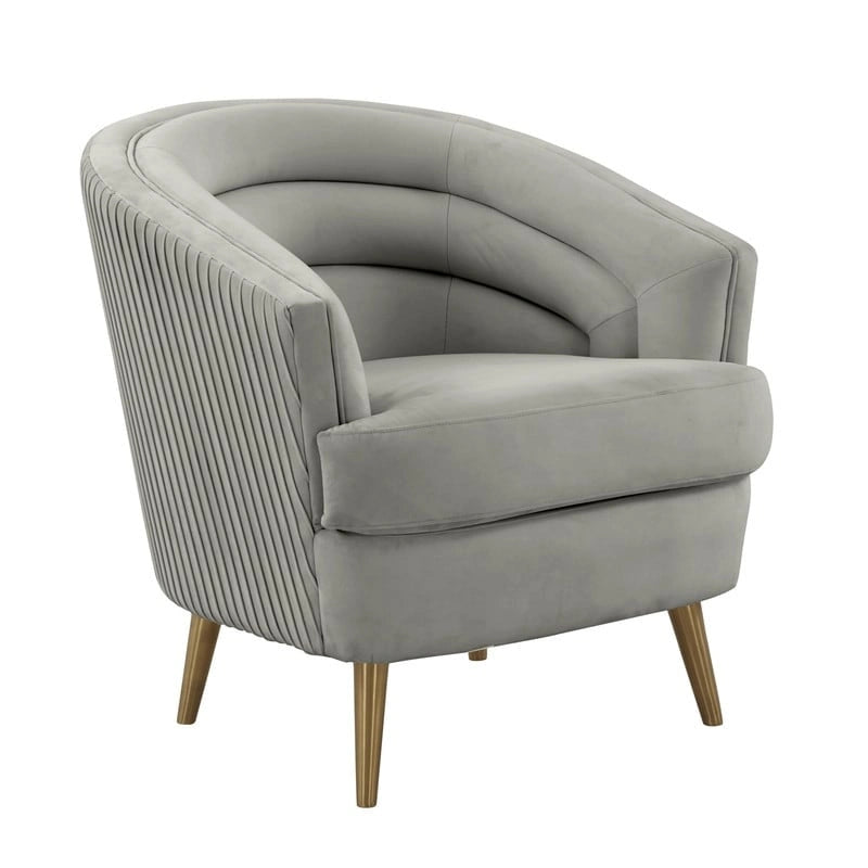 Fauteuil d'appoint en velours - 29L x 32.6P x 31H