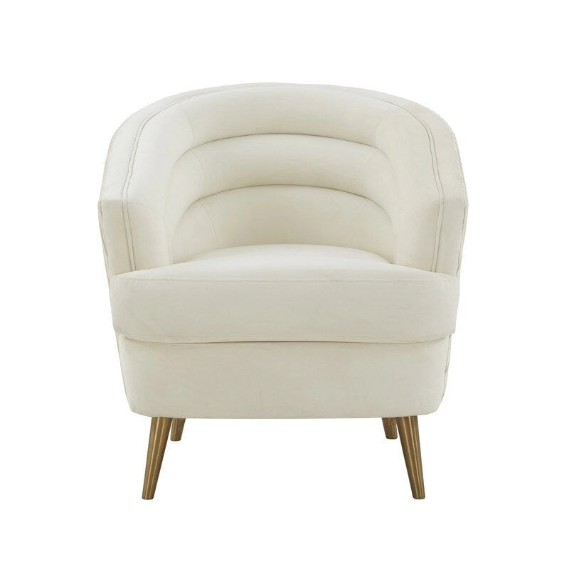 Fauteuil d'appoint en velours - 29L x 32.6P x 31H