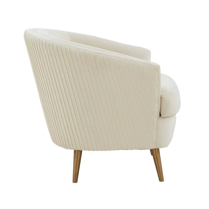 Fauteuil d'appoint en velours - 29L x 32.6P x 31H