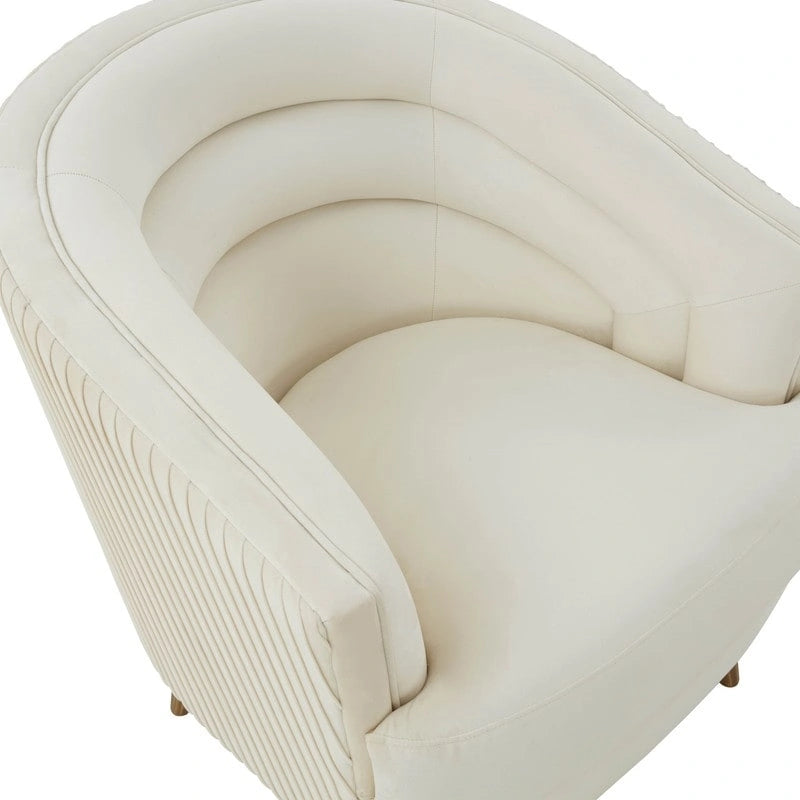 Fauteuil d'appoint en velours - 29L x 32.6P x 31H