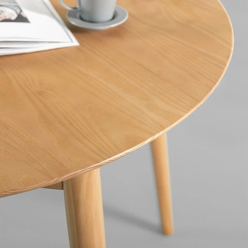 Table de salle à manger en bois mi-siècle de 42 po - Brun