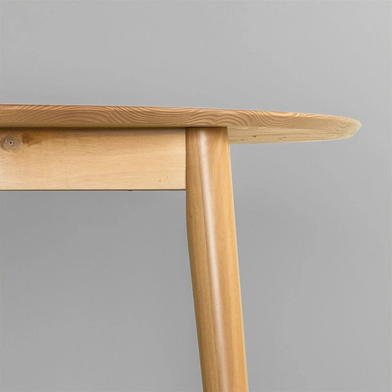 Table de salle à manger en bois mi-siècle de 42 po - Brun