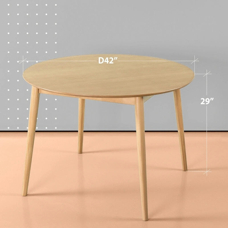 Table de salle à manger en bois mi-siècle de 42 po - Brun