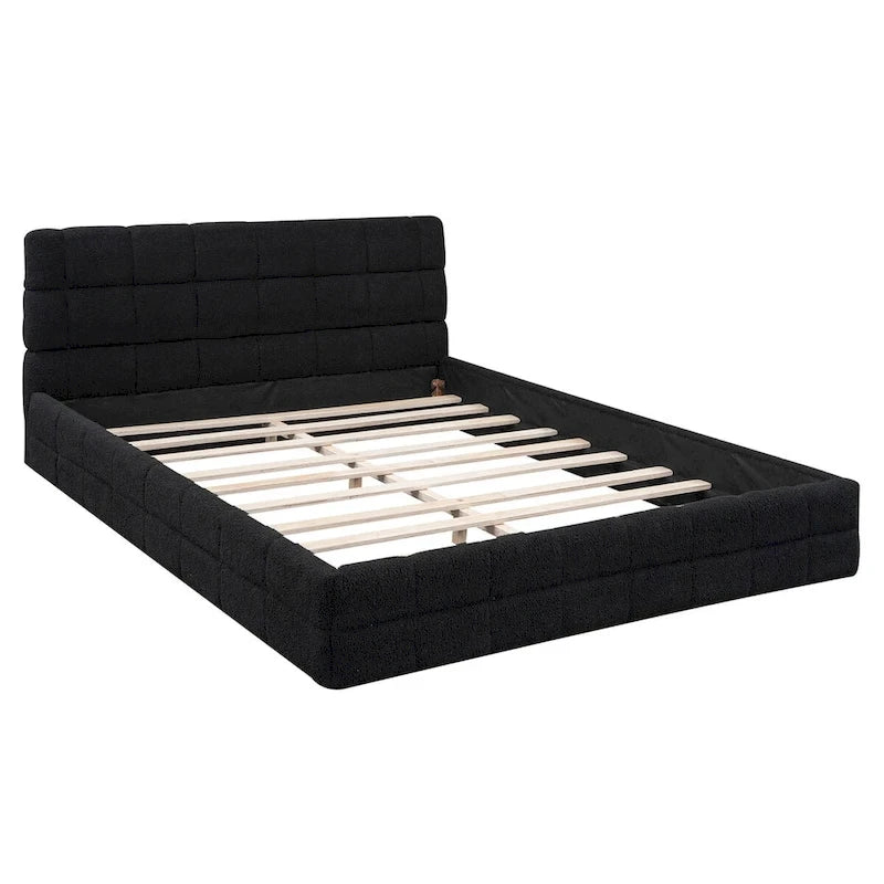 Lit double rembourré pour chambre à coucher