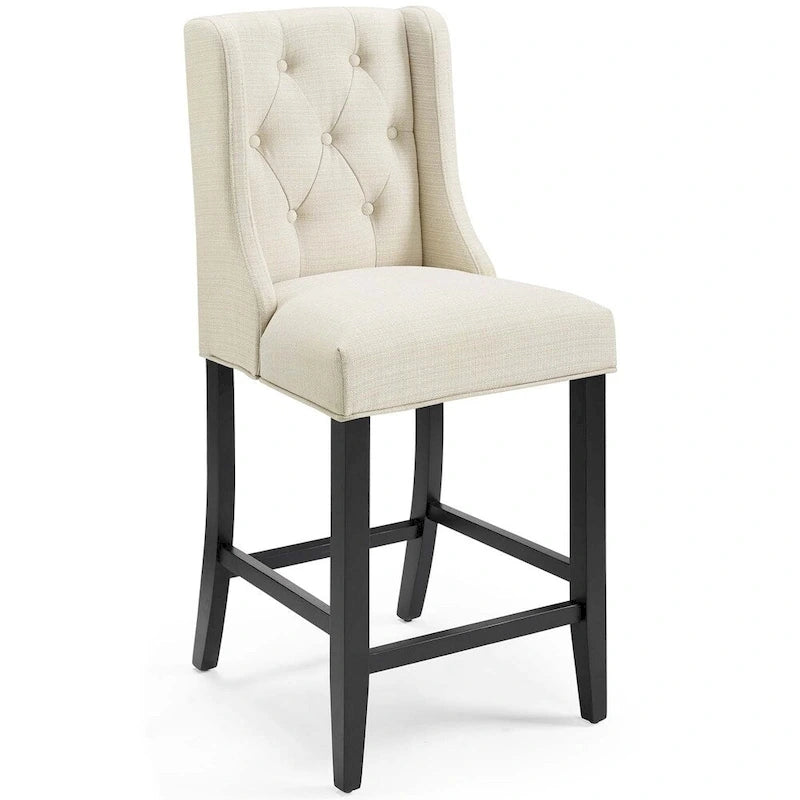 Tabouret de comptoir rembourré capitonné