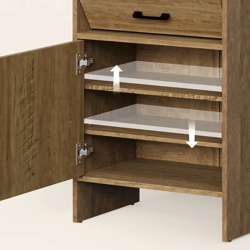 Meuble d'entrée 44,5 de large avec banc et rangement à chaussures