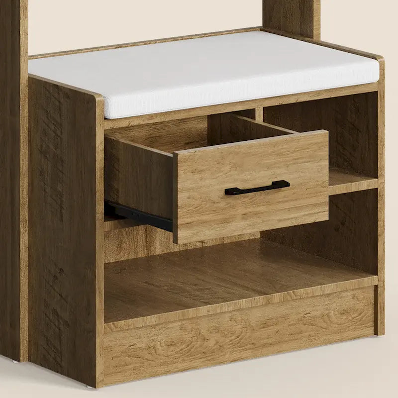Meuble d'entrée 44,5 de large avec banc et rangement à chaussures
