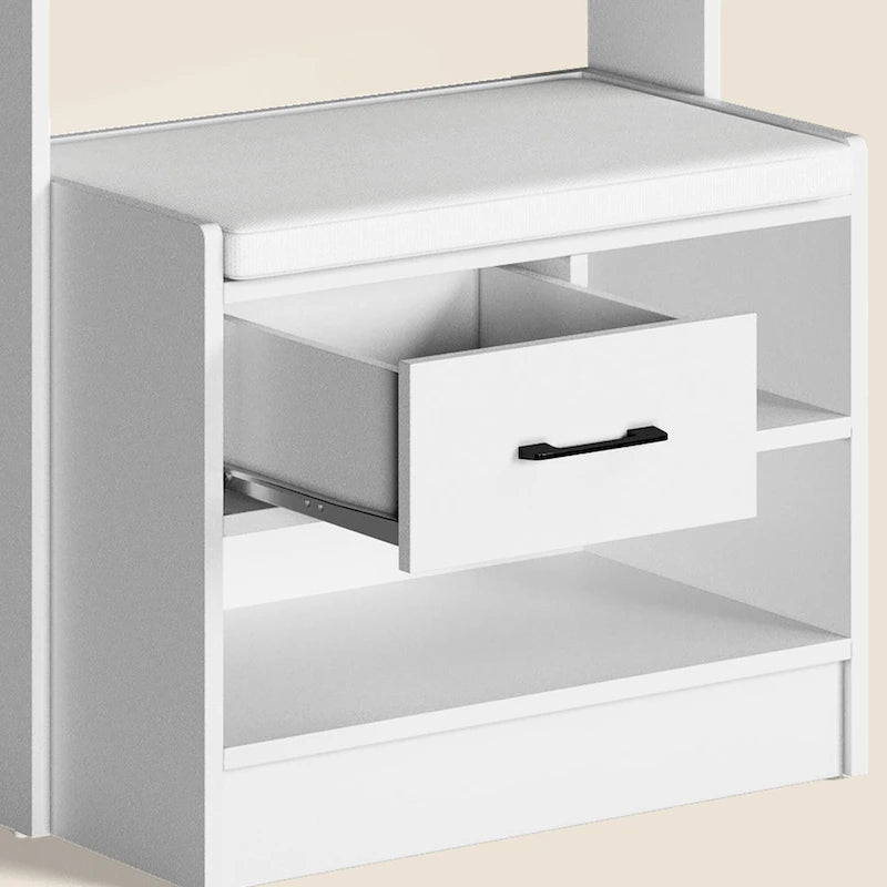 Meuble d'entrée 44,5 de large avec banc et rangement à chaussures