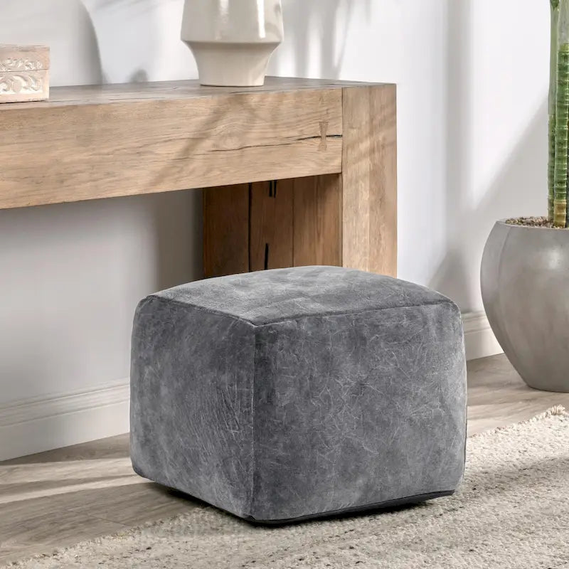 Pouf en velours de 45 cm | Ottoman et repose-pieds