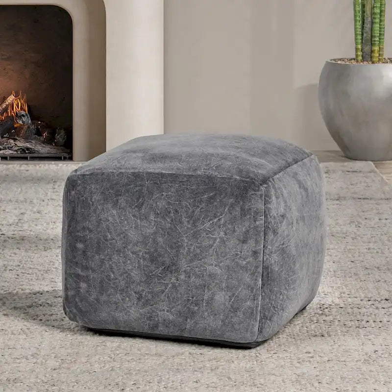 Pouf en velours de 45 cm | Ottoman et repose-pieds