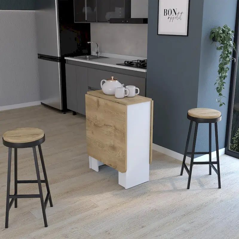 Table pliante à abattants, gain de place avec un design compact
