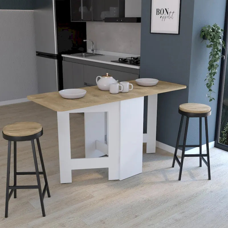Table pliante à abattants, gain de place avec un design compact