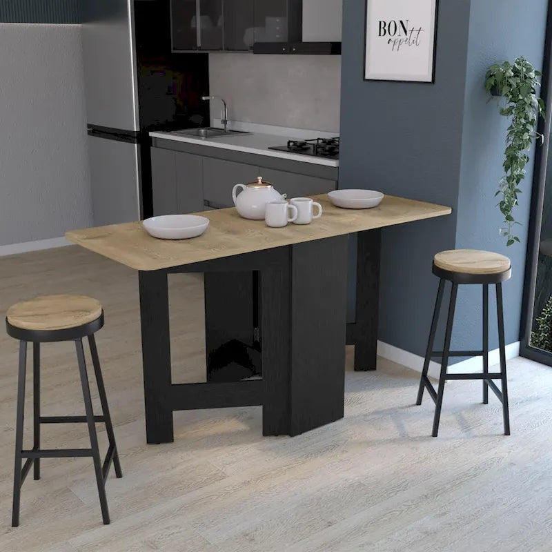 Table pliante à abattants, gain de place avec un design compact